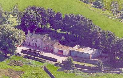Arial view of Hope Farm Cottages